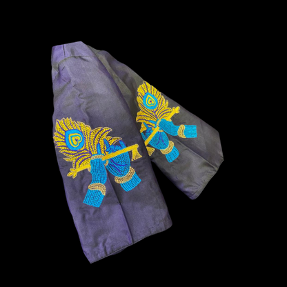 Handcrafted Krishna Flute Embroidered Blouse
