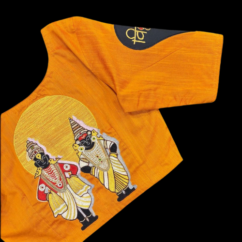 Handcrafted Vitthal Rukmini Embroidered Blouse