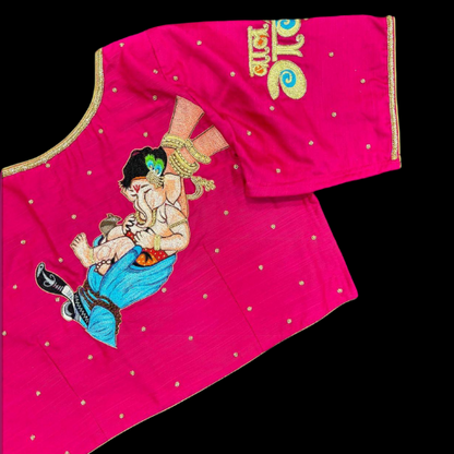 Handcrafted Ganesh Embriodered Blouse