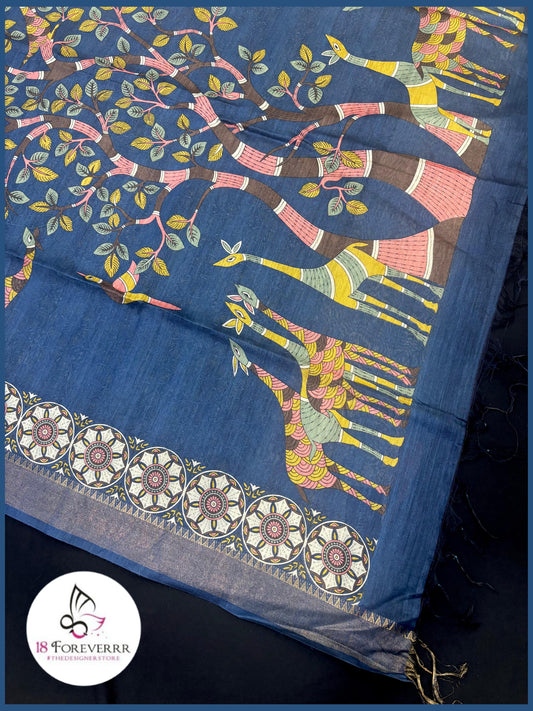 Madhubani on Tussar