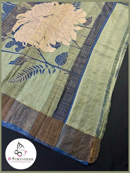 Minimalistic Handwork on Tussar