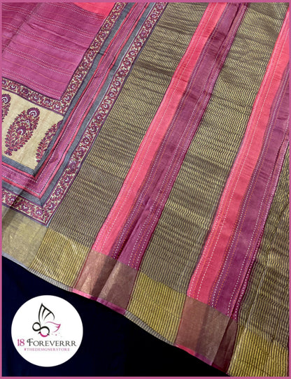 Traditional color on Tussar