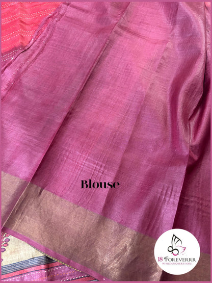 Traditional color on Tussar