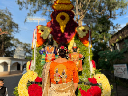 Handcrafted Vitthal Rukmini Embroidered Blouse